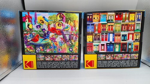 2 ~New Kodak Premium 1000 pc Puzzles/ Bird Bath Garden & Colorful Montreal Doors - Picture 2 of 8