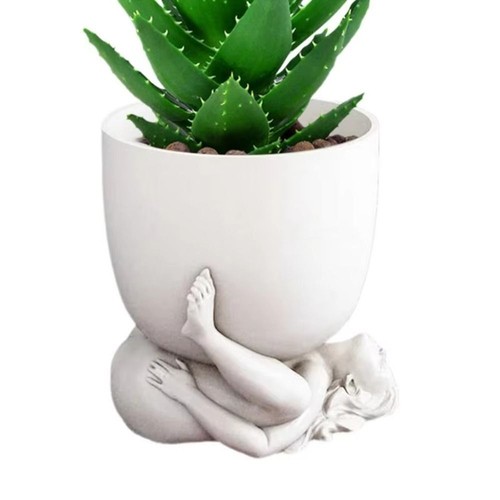 Succulent Planter Pot Modern Rockery Ornament Bonsai Planter Pot Garden Supplies - Picture 5 of 11