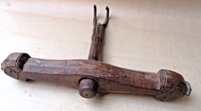 Antico contadino villaggio non identificato LEGNO ferro massiccio gancio STRUMENTO NON COMUNE India 