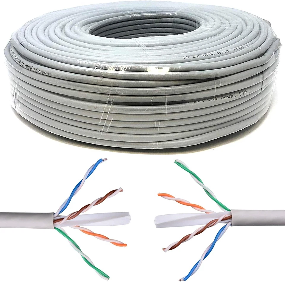 MATASSA 100 MT METRI CAVO RETE FTP CAT 6 CCA LAN ETHERNET BOBINA INTERNET ADSL