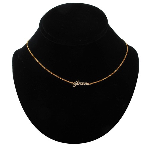 Vintage Gold Script Personalized Name Charm Necklace 16" - Choice Ladies Names - Picture 123 of 179