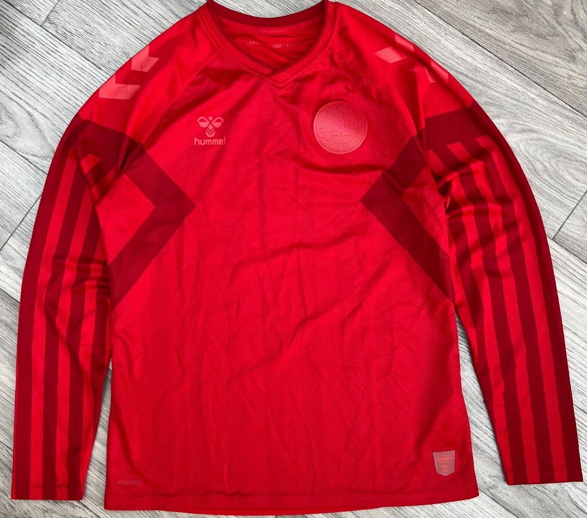 Hummel Dänemark Fan T-Shirt Rot Weiss F3681 Fan-Shop Fan Artikel