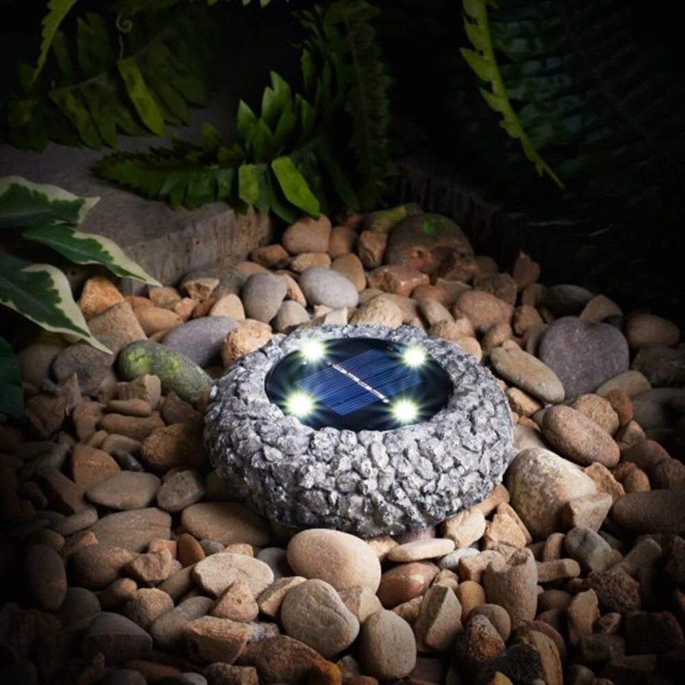 Fantastic Stone Effect Ground Solar Light Glow From The Floor in The Evenings