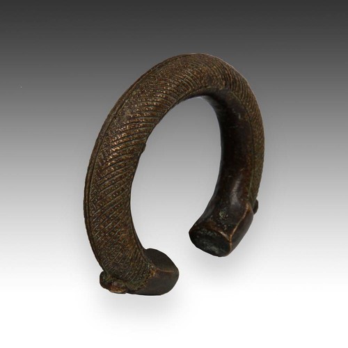 BRACELET CURRENCY BRONZE ADORNMENT LOBI PEOPLE BURKINA FASO WEST AFRICA 20TH C. - Picture 2 of 5