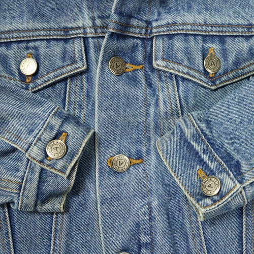 Arizona Jean Company Classic Denim Jean Jacket Medium Wash Blue Kids XL 6X/7 - Picture 4 of 21
