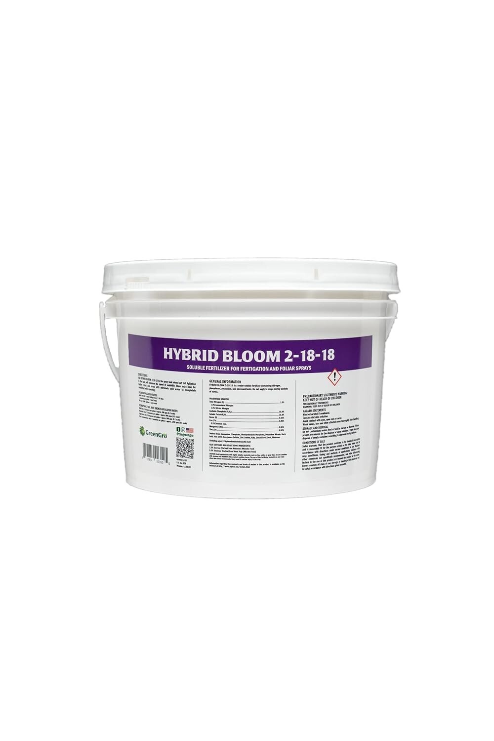 Hybrid Bloom 2-18-18 Fertilizer  6 lbs by GreenGro Biologicals