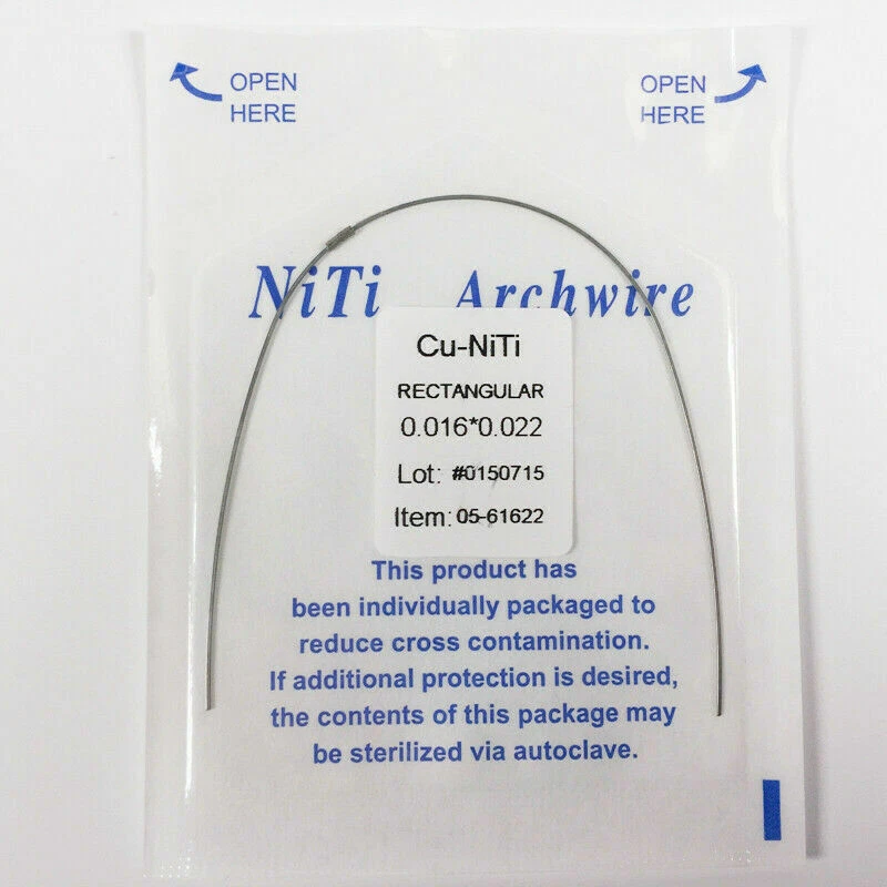 1 peça/pacote fio ortodôntico dental Cu-Niti arco forma retangular Damon - Imagem 3 de 4