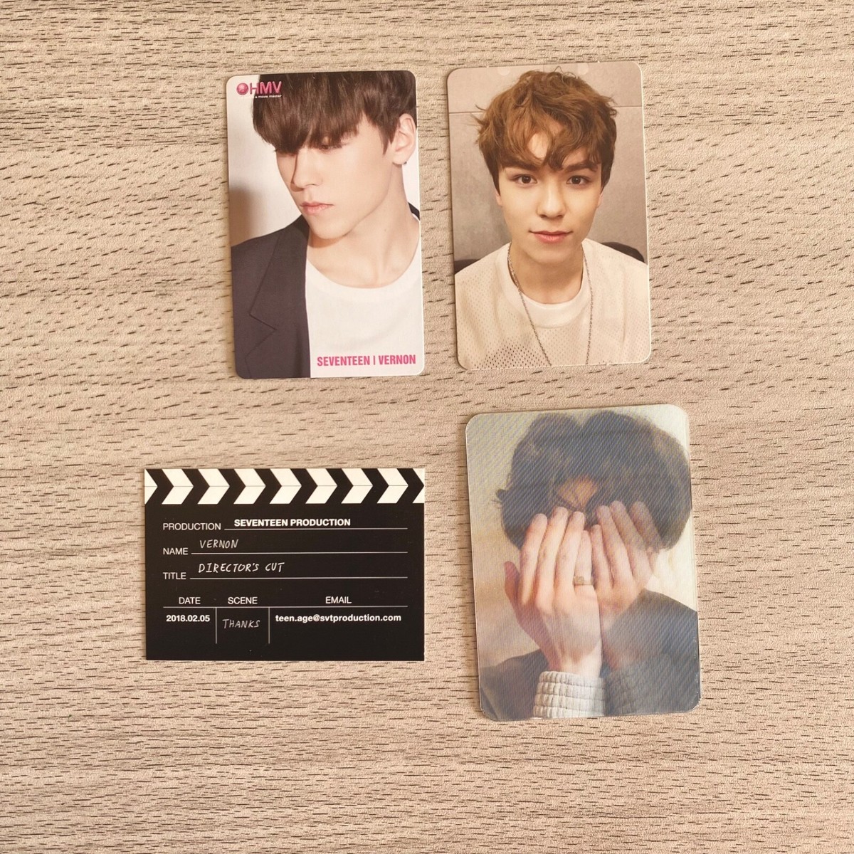 SEVENTEENバーノンアルバムCD付きフォトカード SEVENTEEN VERNON JAPAN SINGLE SHOHIKIGEN CARAT ver CD