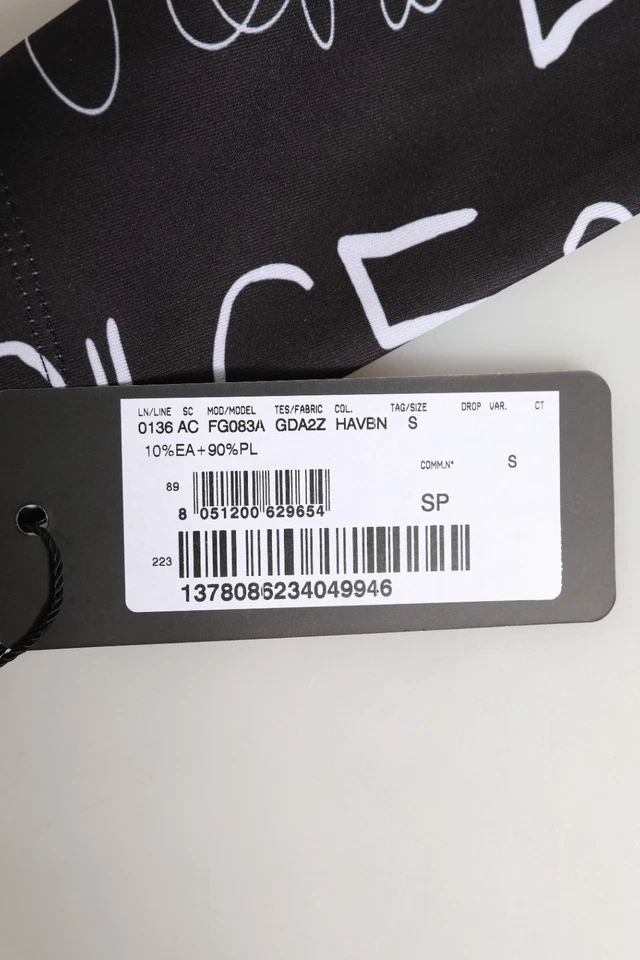 Guantes DOLCE & GABBANA Negro Blanco Logo DG Longitud del Codo Mitón s. 7 / S 680usd Foto 2 de 4