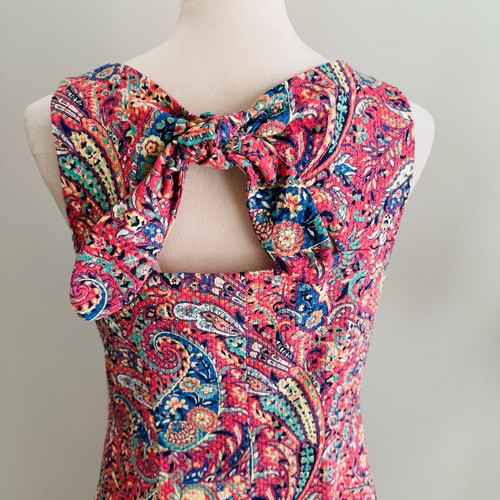 Vestido Vaina Talbots Bonaire Colorido Paisley Texturizado Corbata Espalda Abierta 6 Nuevo - Imagen 7 de 9