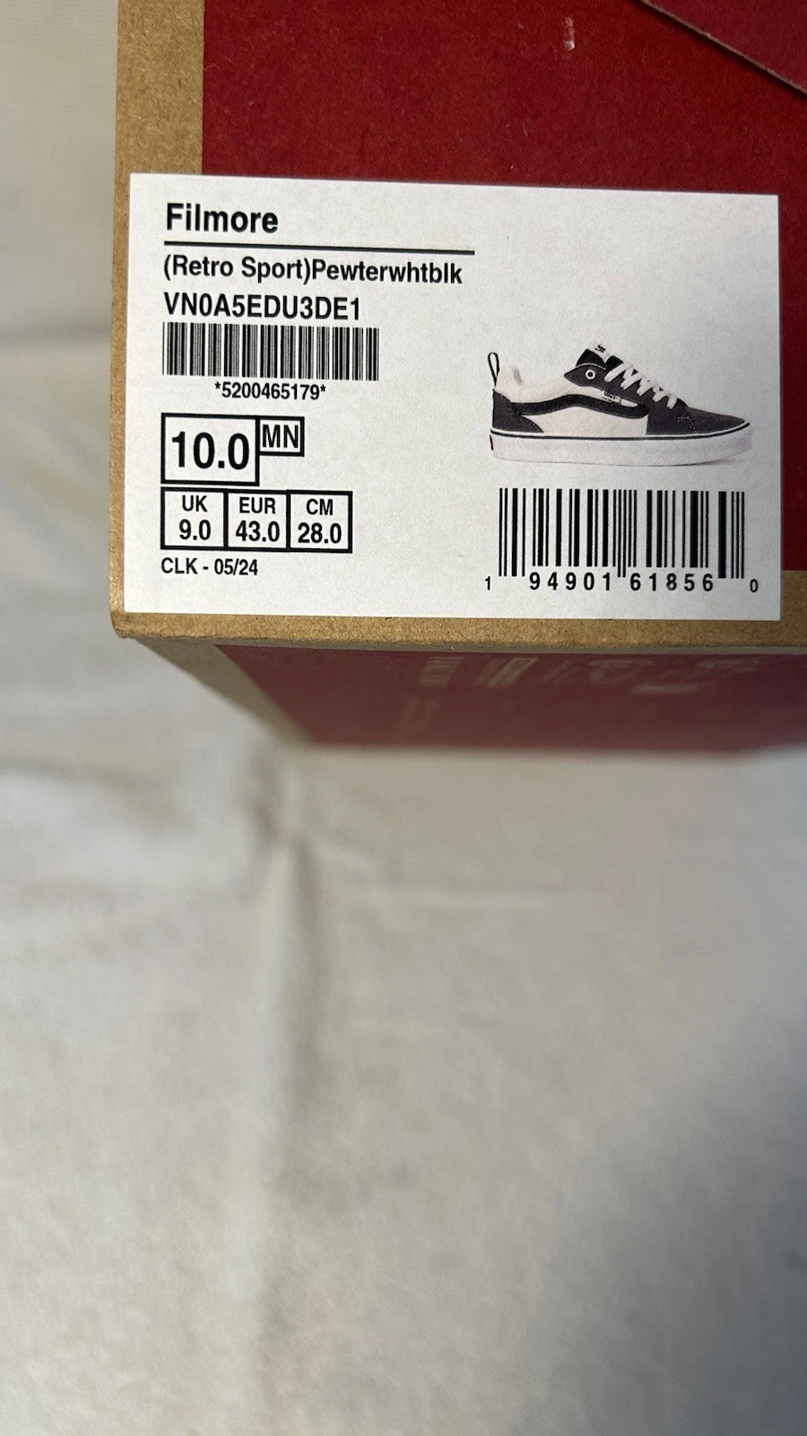 Vans scarpe sportive stile retrò unisex taglia 43 UK 9 US 10