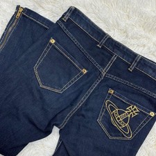 Rare/Made In Japan Vivienne Westwood Hem Zip Orb Embroidery Denim 2