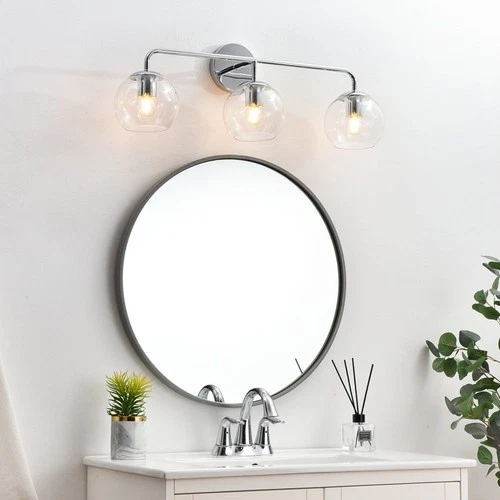 Elegant Lighting LD7321W28 Genesis 3 Light 10" Tall Bathroom - Brass - Picture 9 of 12