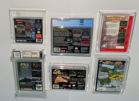 JURASSIC PARK SNES PS2 SEALED GRADED GAMES LOT WATA CGC AFA VGA UV ACRYLIC .99