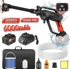 ALILYY Cordless Pressure Washer 21V – 900W Portable Car Wash Gun with Battery