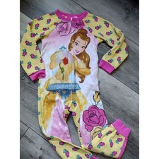 Disney Princess Belle Pajamas Sleeper Zip up Girls size 6/6x 2017 Footless