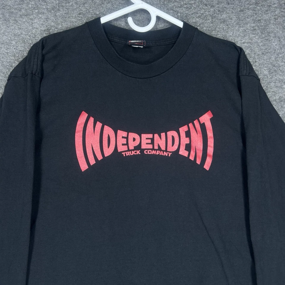 Camisa de Skateboard Independiente Para Hombres Grande Negra Camiones Manga Larga Patín Y2k Foto 2 de 4