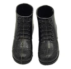 Pair of 1960s Blow Mold Standard Short Black Boots for G.I. Joe Action Figure