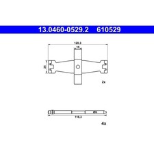 ORIGINAL® Ate Zubehörsatz, Scheibenbremsbelag Vorne für Tesla MODEL 3 MODEL Y