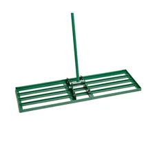 LANDZIE - The Original Lawn Leveling Rake – 36" Steel Handle Yard Leveler,