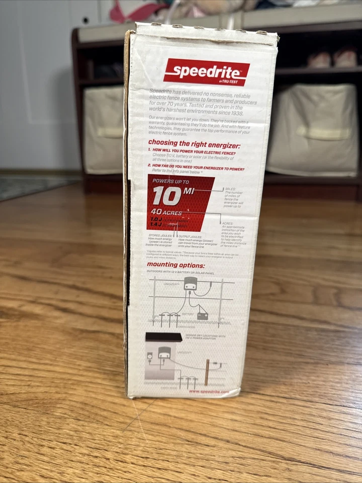 Energizador de valla eléctrica Speedrite 1000 - Doble potencia, compatible con energía solar Foto 4 de 4