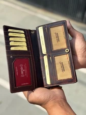 Men's Hunter Leather Biker Trucker Chain Wallet RFID Blocking | Christmas Sale