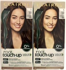 2 Clairol 20 Minute Root Touch-up by Natural Instincts 5 Medium Brown Lot of 2