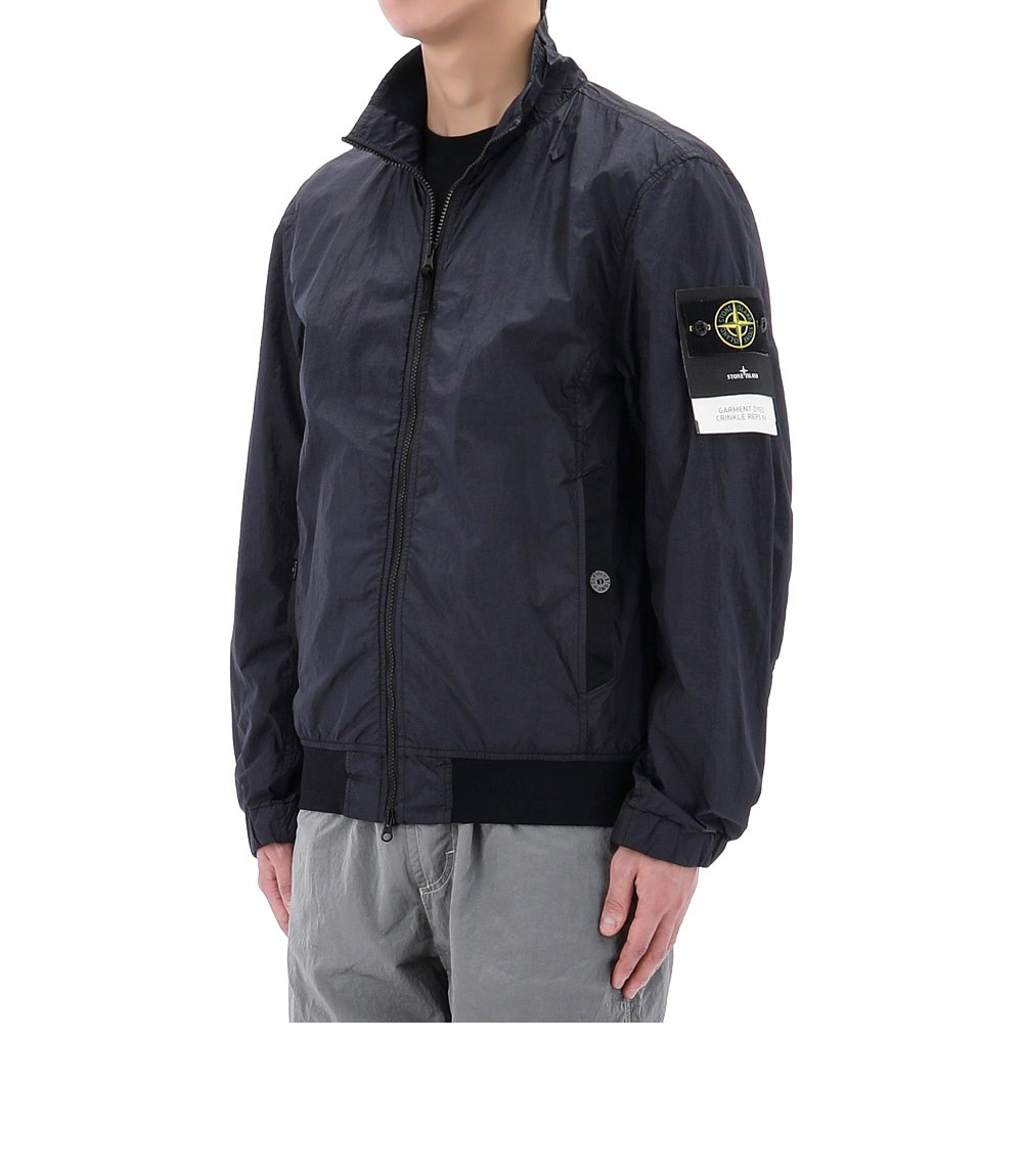 Stone Island 25SS Wappen Patch Crinkle-Laps Bomber Jacket