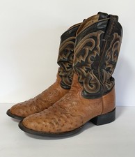 Tony Lama TX5002 Men’s Size 8D Full Quill Ostrich Western Boots – Made in USA