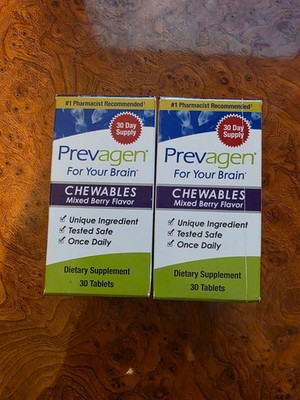 Lot of 2 Prevagen  10mg  Mixed Berry Chewables - 30 Count ea (60 tabs)