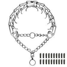 Adjustable Dog Collar Stainless Steel Collar Dog Collar with Quick Release Bu...