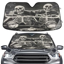 Funny Skeletons Windshield Sun Shade for Car Auto SUV Truck Foldable Front Wi...