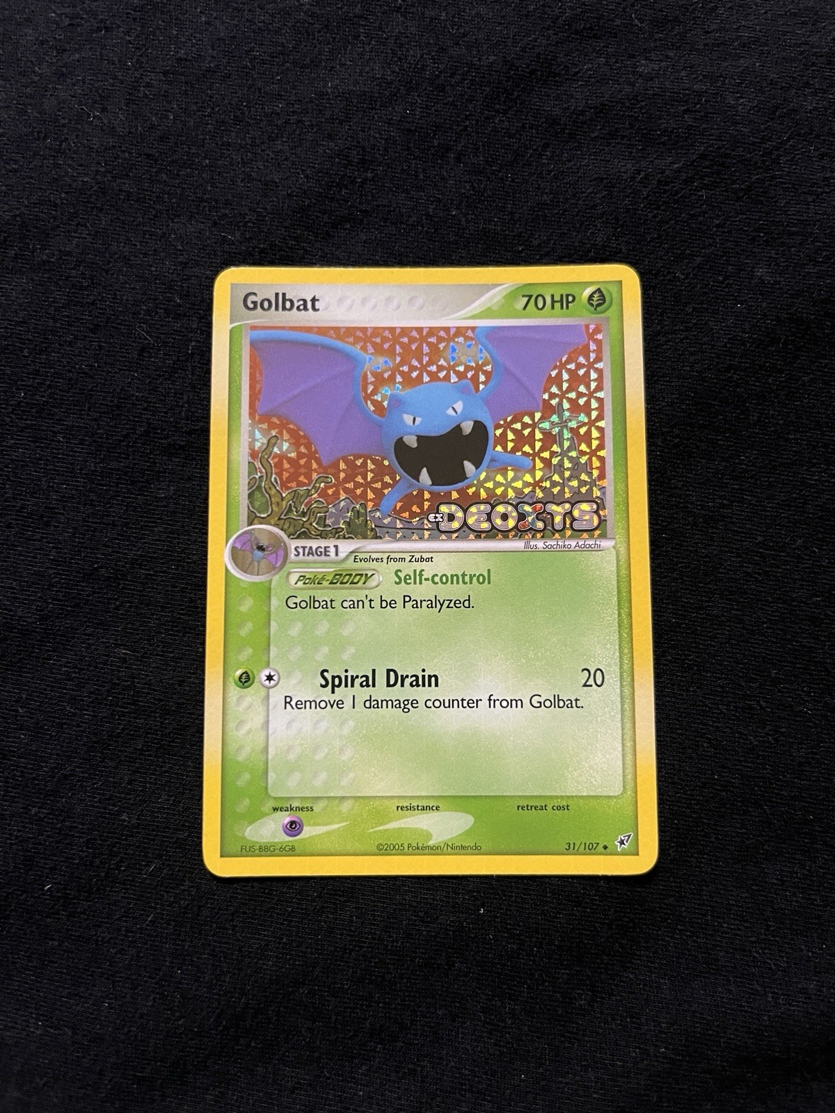 Golbat 31/107 Ex Deoxys Reverse Holo Foil Stamped Pokémon Card NM CLEAN