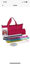 American Mahjong Mah Jongg Set 166 Tiles 4 All-in-One Rack/Pushers w/ Red Bag