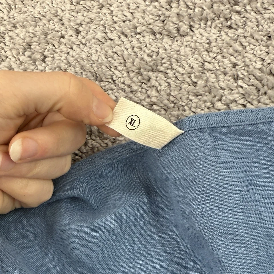 Платье льняное женское Grae Cove XL синее с запахом Lagenlook пляжное Coastal Lagom - Изображение 3 из 4