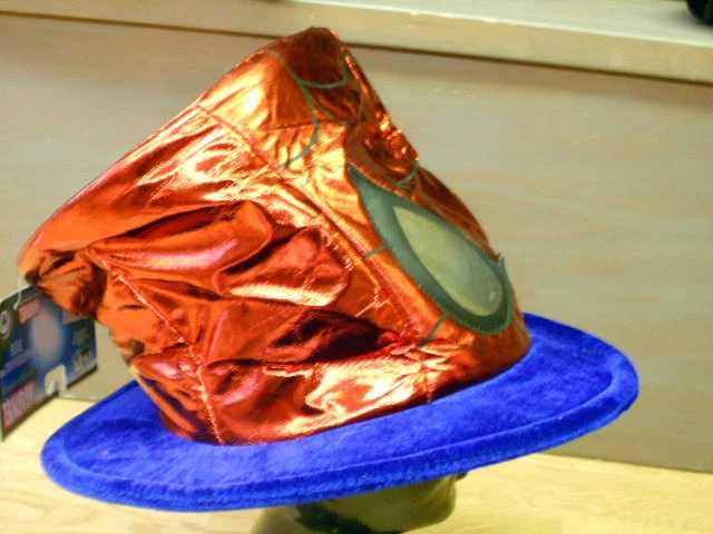 Marvel Los Vengadores Rojo Brillante Cojo Spider-Man Máscara MAD HATTER Disfraz Sombrero de copa Foto 3 de 3