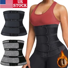 Womens Sauna Corset Waist Trainer Sweat Belt Tummy Control Yoga Slim Body Shaper
