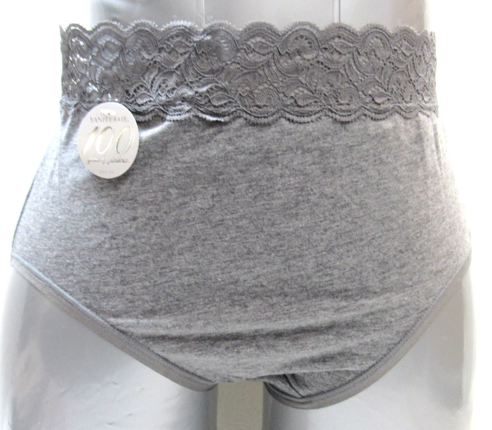 Mujer Vanity Fair Bragas Calzoncillos Ropa Interior Talla 7/L Encaje Gris 13396 Foto 2 de 4