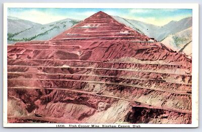 Bingham Canyon UT~Utah Copper Mine~1920s Postcard