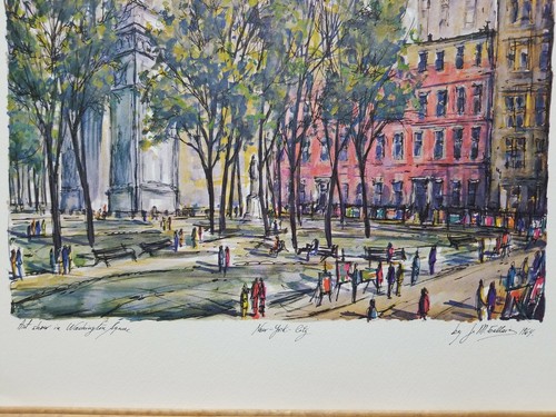 J. M. Gallais Vintage Set of Four Prints "New York City" 1960's 14"×18" Triton - Picture 8 of 10