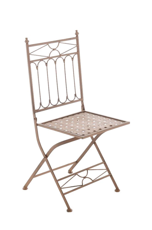 Chaise de jardin pliante ASINA meuble de terrasse en fer forgé design antique - Photo 1/1