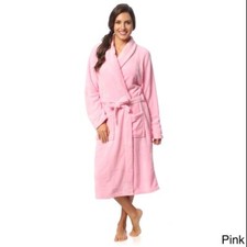 Women Robe -Bathrobe Coral Fleece Robe - Thick -VERY SOFT - USA Seller - PINK