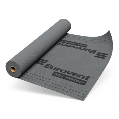75qm Eurovent  WALL PROTECT einlagige Fassadenbahn Windbremse Windschutz 100g/m²
