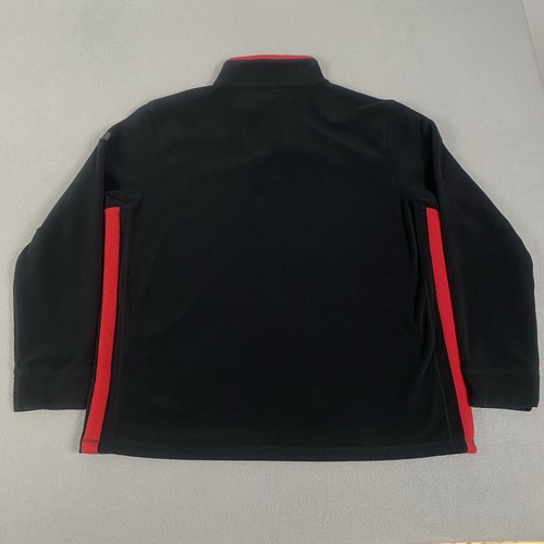90s VTG Polo Ralph Lauren Active 1/4 Zip Fleece Mens XL Black Red Made in Canada - Picture 2 of 7