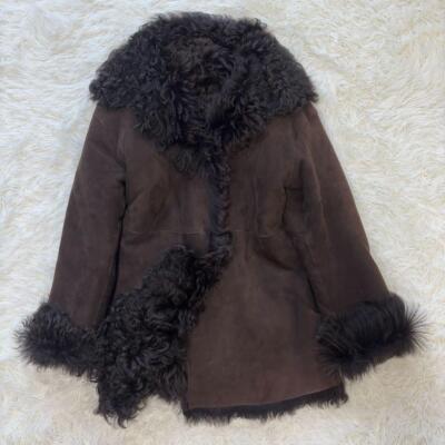 Modify 2way Reversible Real Mouton Coat Sheep Leather Fur Coat  
