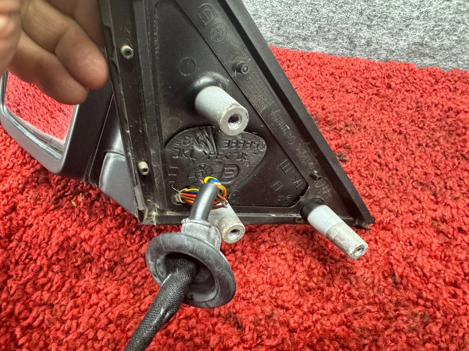 Conjunto de espejo retrovisor puerta lado conductor izquierdo BMW 2004-2007 E60 OEM 118K Foto 3 de 4