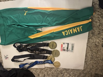 Player exclusive (PE) Puma Track Lot Official Jamaica Gear/ NCAA Medals /backpac