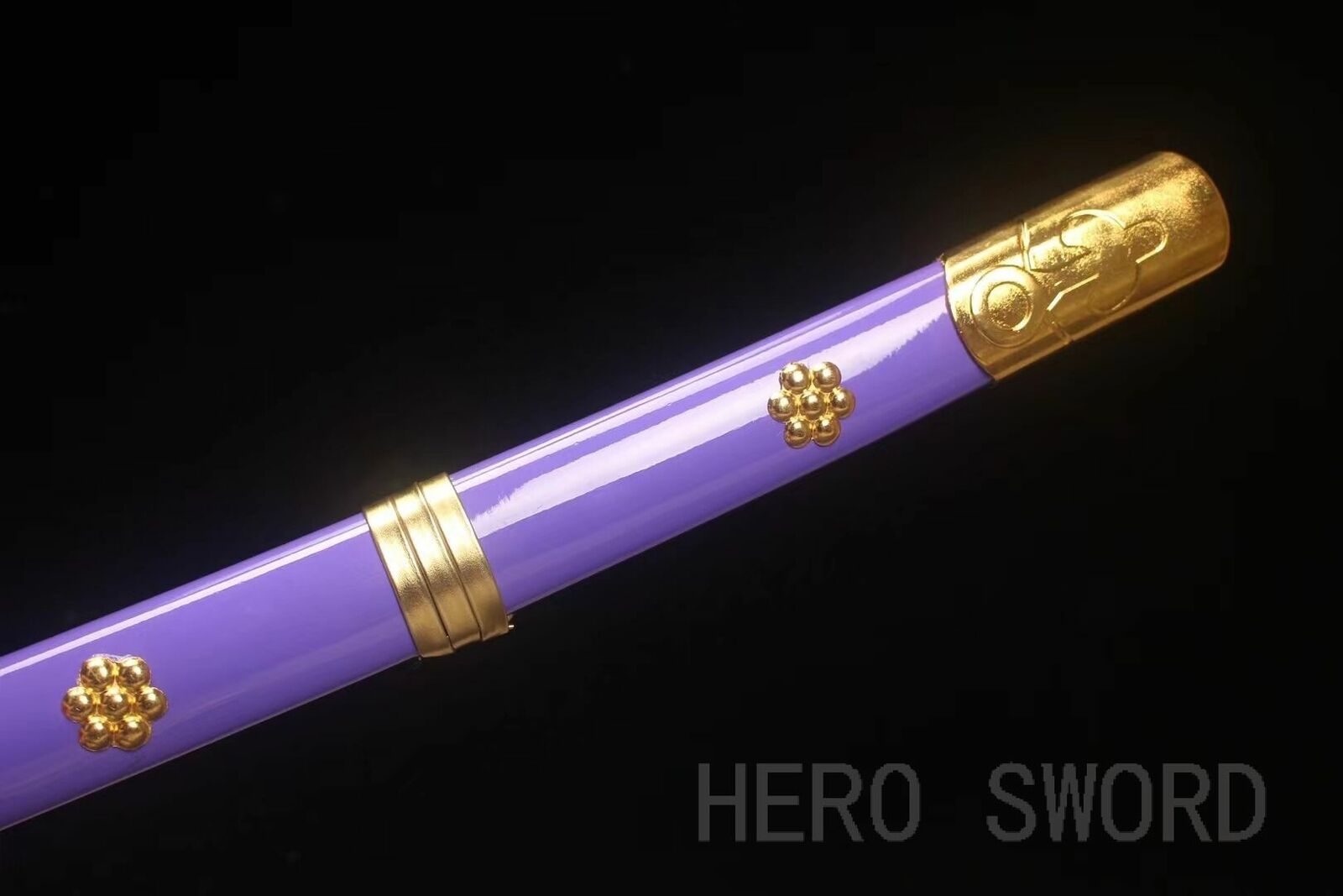 Handmade Anime Katana One Piece Roronoa Zoro's Enma Sword Purple Blade 1095  High Carbon Steel Purple