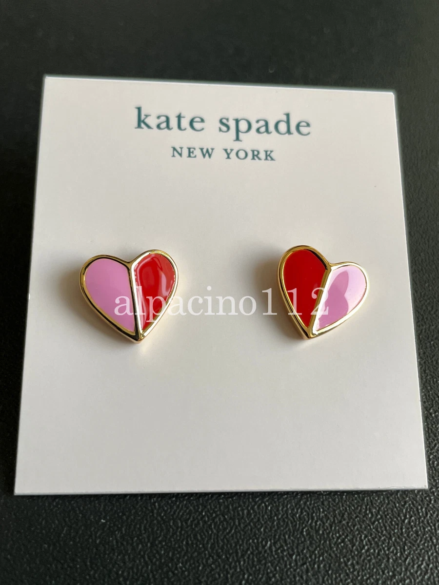 Kate spade pink heart earrings online