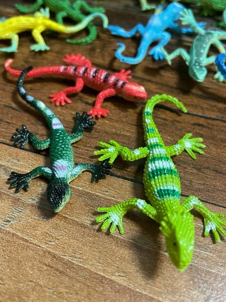 Eidechsen Deko Figuren Salamander mini Gekko 10 Stück Bunt - Bild 2 von 4